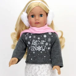 Kids Teamson Sophia's 6 Piece 'Let it Snow' Sweater and Skirt Outfit Set for 18'' Dolls