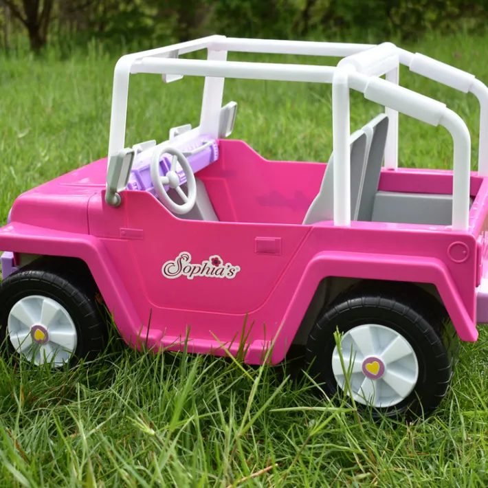 Kids Teamson Sophia’s 4 x 4 Hot Pink Beach Cruiser Truck for 18" Dolls, Multi
