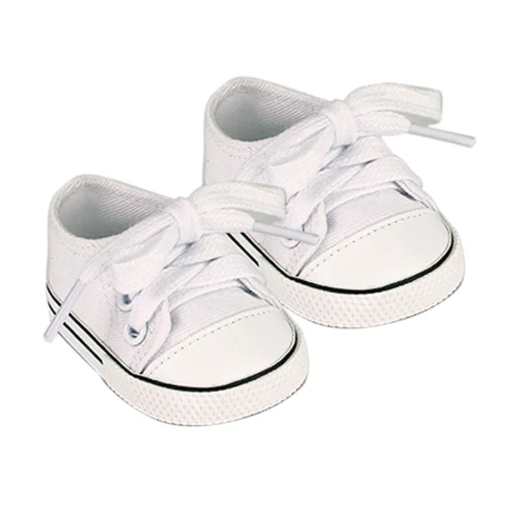 Kids Teamson Sophia's All-Star Sneakers with Laces for 18" Dolls, White