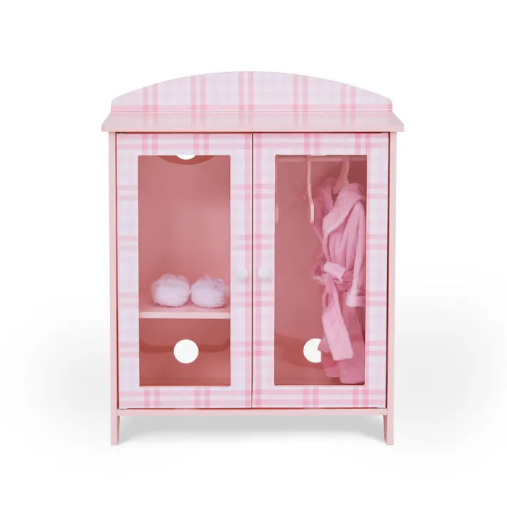 Kids Teamson Sophia's by Kids Aurora Princess Closet, Robe, Slippers for 18" Dolls, Pink- FINAL SALE