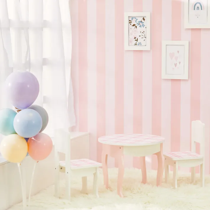 Kids Teamson Sophia's by Kids Aurora Princess Table & Chairs, Dessert for 18" Dolls, Pink- FINAL SALE