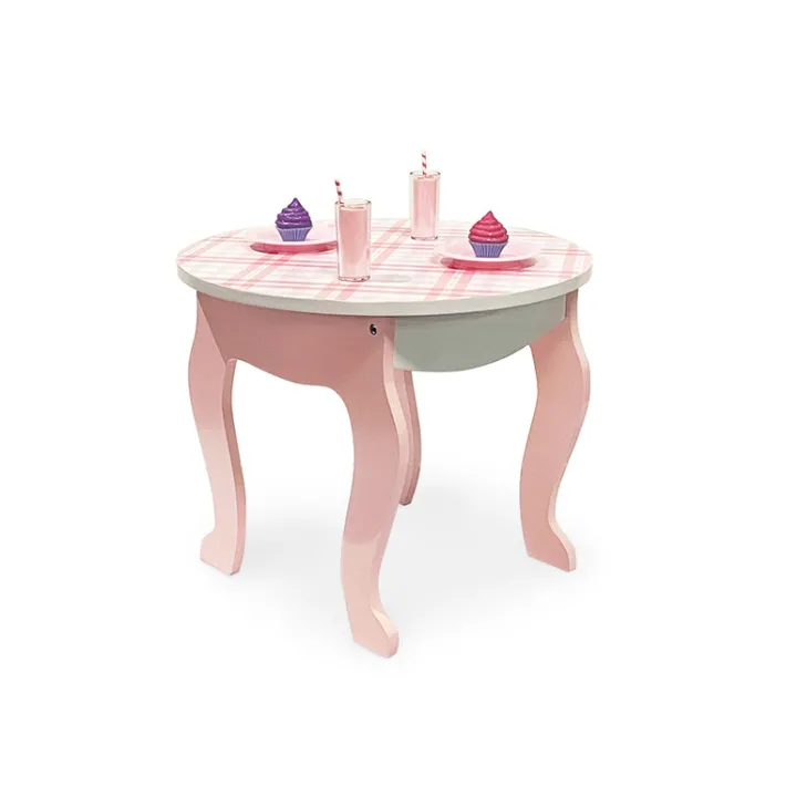 Kids Teamson Sophia's by Kids Aurora Princess Table & Chairs, Dessert for 18" Dolls, Pink- FINAL SALE