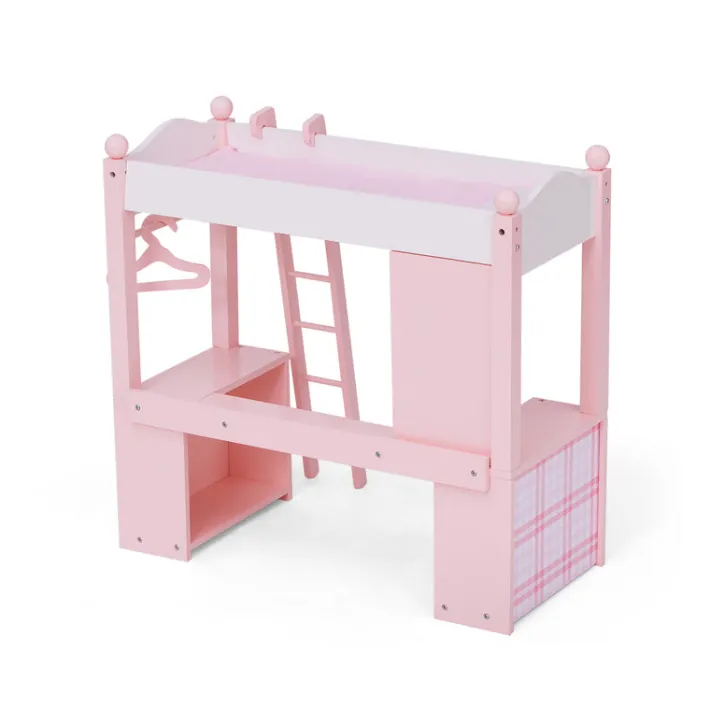Kids Teamson Sophia's by Kids Loft Bed, Desk, Chair, & Accessories for 18" Dolls, Pink- FINAL SALE
