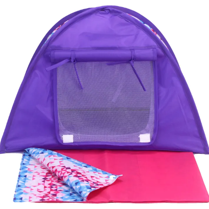 Kids Teamson Sophia's Camping Tent and Sleeping Bag Playset for 18' Dolls, Multi -FINAL SALE