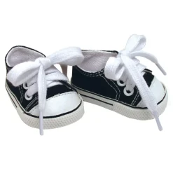 Kids Teamson Sophia's Canvas Sneakers with Laces for 18" Dolls, Black