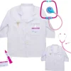Kids Teamson Sophia's Child's Lab Coat, Stethoscope & Syringe with Matching Set for 18" Dolls, Multi -FINAL SALE