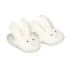 Kids Teamson Sophia's Classic Satin Pajama with Fuzzy Bunny Slippers for 18