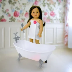 Kids Teamson Sophia’s Classic White Clawfoot Bathtub for 18
