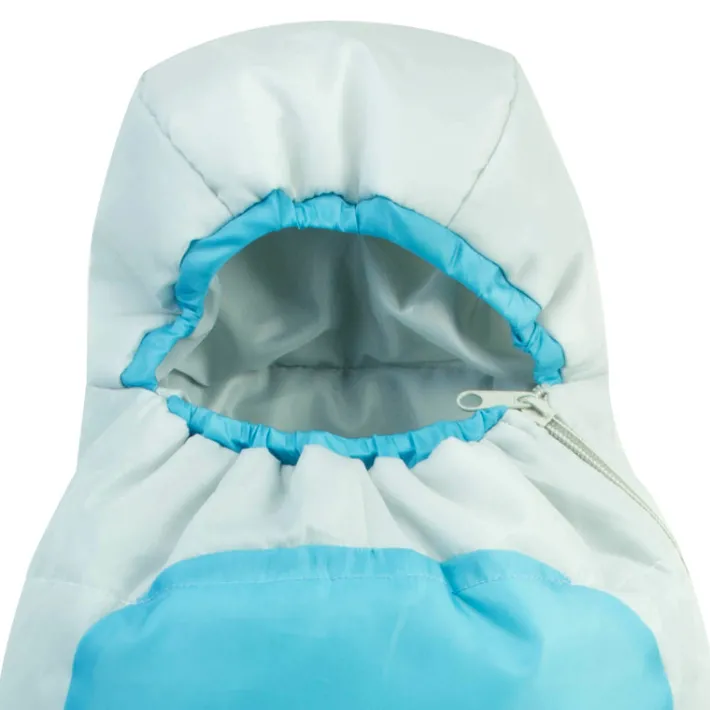 Kids Teamson Sophia's Cocoon Style Camping Sleeping Bag for 18" Dolls, Aqua/Silver- FINAL SALE