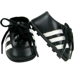 Kids Teamson Sophia's Cute Classic Faux Leather Football Soccer Cleat Shoes for 18" Dolls, Fuchsia- FINAL SALE