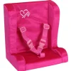 Kids Teamson Sophia's Doll Plush Car Seat with Adjustable Harness, Hot Pink