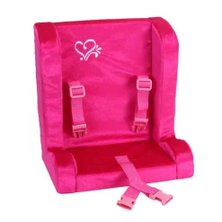 Kids Teamson Sophia's Doll Plush Car Seat with Adjustable Harness, Hot Pink