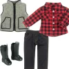 Kids Teamson Sophia’s Doll Shirt, Jeggings, Vest, and Boots Set for 18" Dolls
