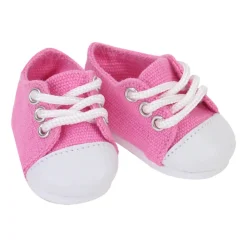 Kids Teamson Sophia's Dressy Black Flats and Pink Sneakers for 14.5