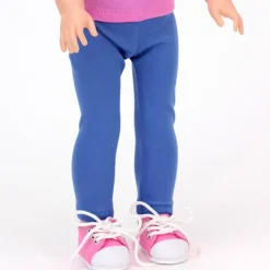 Kids Teamson Sophia's Dressy Black Flats and Pink Sneakers for 14.5