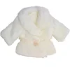 Kids Teamson Sophia's Faux Fur Dress Coat with Large Collar and Sash Closure for 18" Dolls, Ivory
