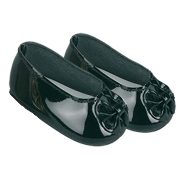 Kids Teamson Sophia's Faux Patent Leather Dress Shoes for 18" Dolls, Black