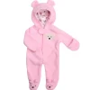 Kids Teamson Sophia's Fleece Bear Hooded Snowsuit and Mittens for 15" Baby Dolls, Pink
