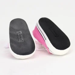 Kids Teamson Sophia's Light Pink Canvas Sneaker Shoe with Laces for 18