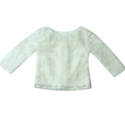 Kids Teamson Sophia's Long-Sleeve Lace Shirt, Gold Tutu Skirt and Matching Headband for 18" Dolls, Ivory/Gold- FINAL SALE
