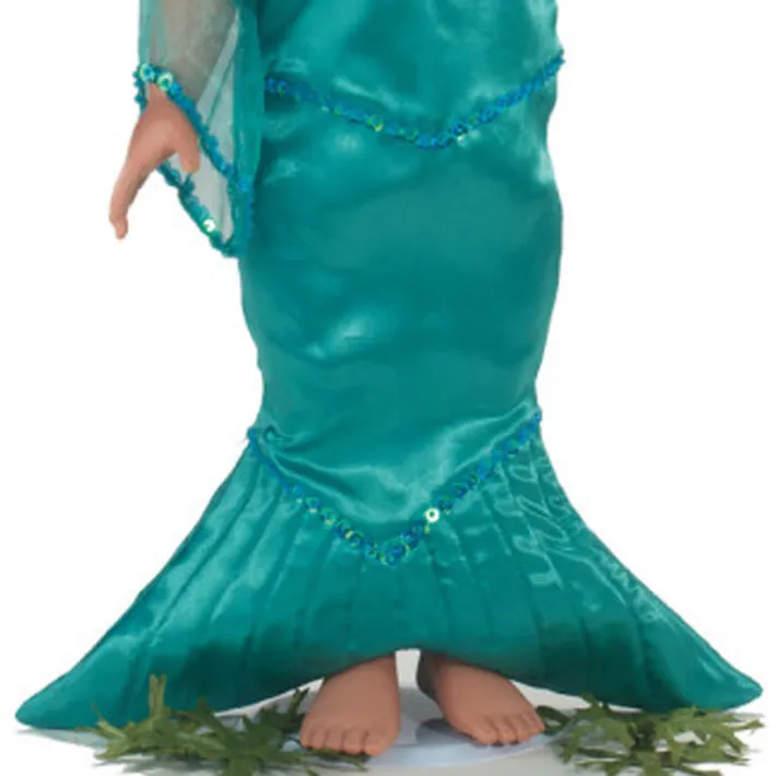 Kids Teamson Sophia's Mermaid Costume Gown with Matching Headband for 18" Dolls, Green- FINAL SALE