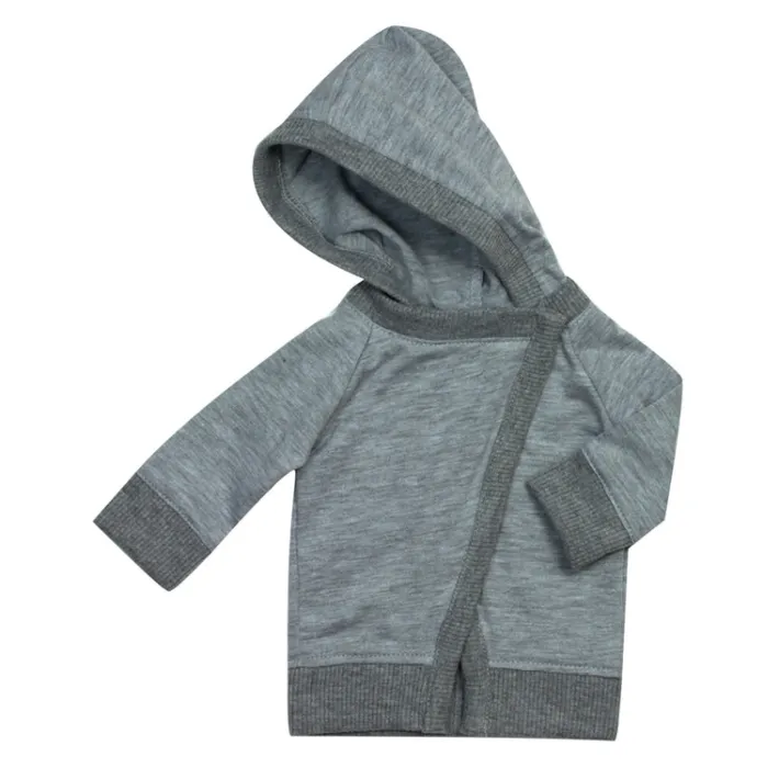 Kids Teamson Sophia's Modern Mix & Match Hooded Asymmetrical Sweater Jacket for 18"Dolls, Gray- FINAL SALE