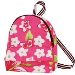 Kids Teamson Sophia's Nylon White Floral Print Backpack for 18" Dolls, Hot Pink