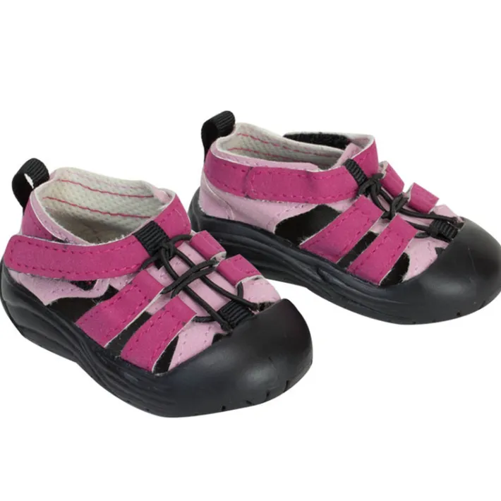 Kids Teamson Sophia's Outdoor Style Athletic Hiking Sandals for 18" Dolls, Pink/Black- FINAL SALE
