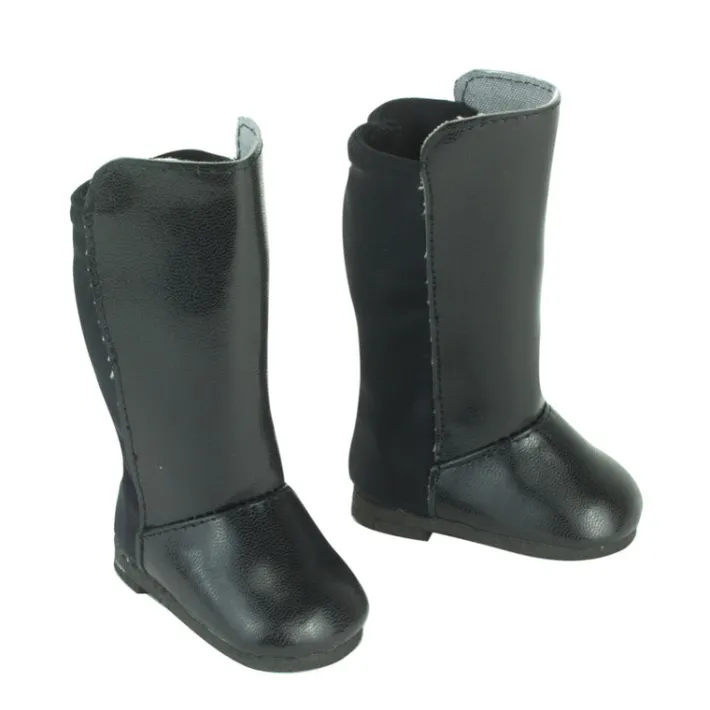 Kids Teamson Sophia's Over-the-Knee Faux Leather Boots for 18" Dolls, Black- FINAL SALE