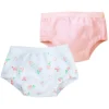 Kids Teamson Sophia’s 2-Pack of Lace-Trimmed Panties for 18" Dolls, Light Pink/White