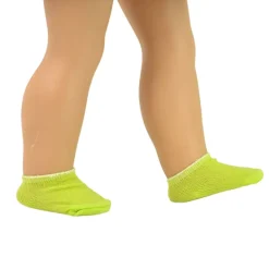 Kids Teamson Sophia's Pair of Ankle Socks for 18" Dolls, Lime Green- FINAL SALE