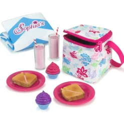 Kids Teamson Sophia’s Picnic Lunch Set with Food and Cooler for 18" Dolls