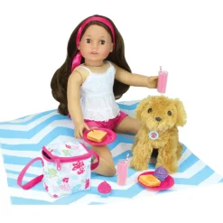 Kids Teamson Sophia’s Picnic Lunch Set with Food and Cooler for 18
