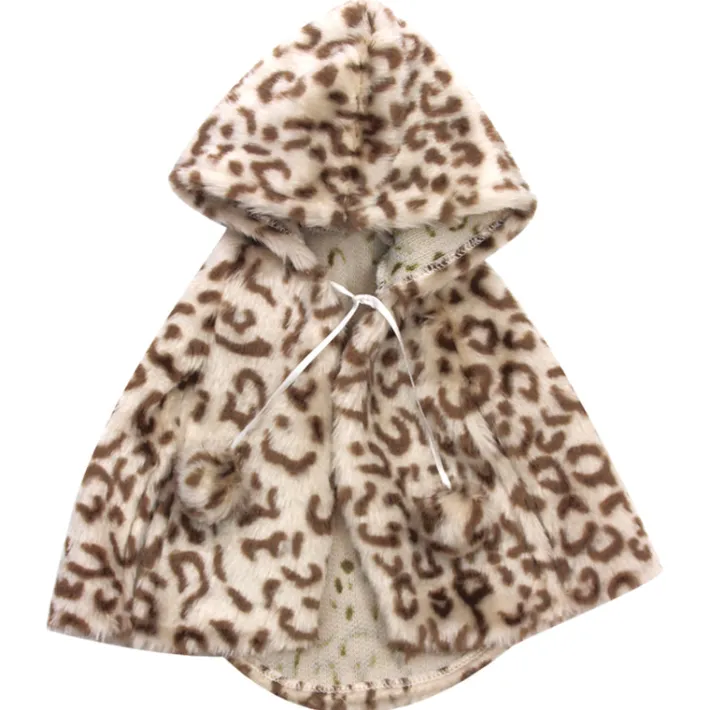Kids Teamson Sophia's 3-Piece Animal Print Faux Fur Cape and Matching Boots with Hot Pink Leggings for 18" Dolls- FINAL SALE