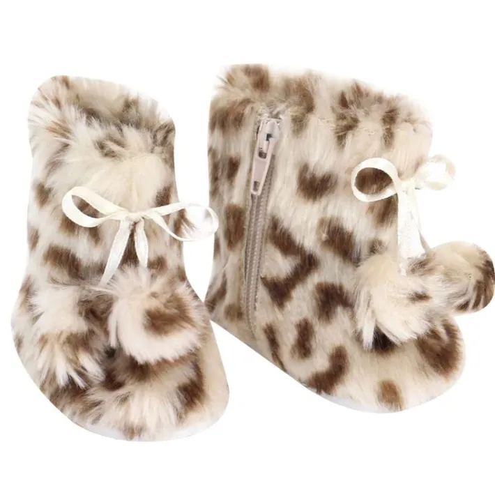 Kids Teamson Sophia's 3-Piece Animal Print Faux Fur Cape and Matching Boots with Hot Pink Leggings for 18" Dolls- FINAL SALE