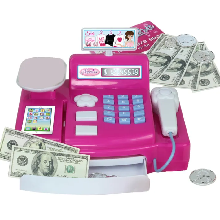 Kids Teamson Sophia's 10-Piece Cash Register and Groceries Set for 18" Dolls, Multi -FINAL SALE