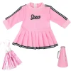 Kids Teamson Sophia's 3-Piece Cheer Uniform and Pom Poms for 15" Baby Dolls, Light Pink/Black- FINAL SALE