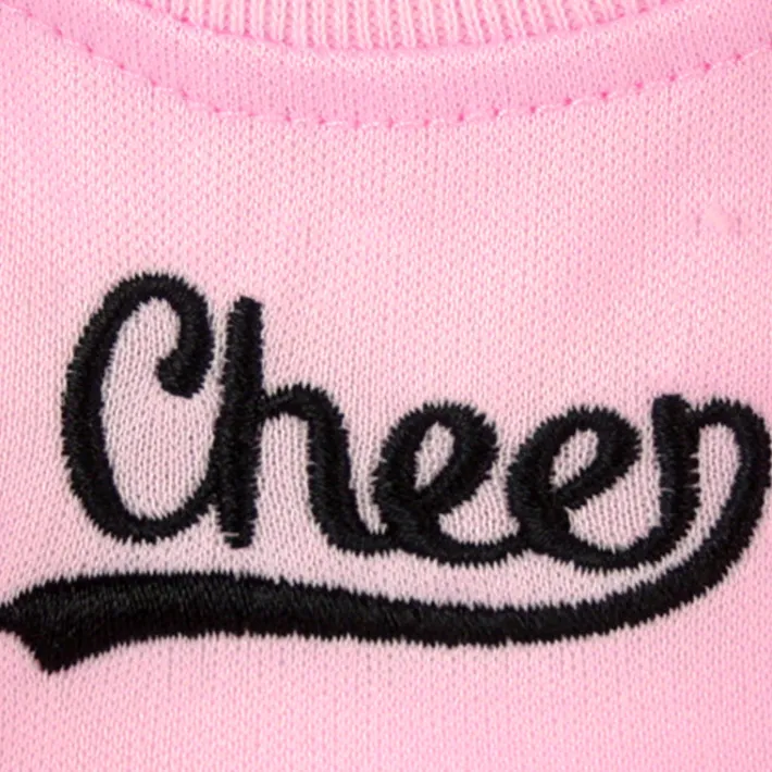 Kids Teamson Sophia's 3-Piece Cheer Uniform and Pom Poms for 15" Baby Dolls, Light Pink/Black- FINAL SALE