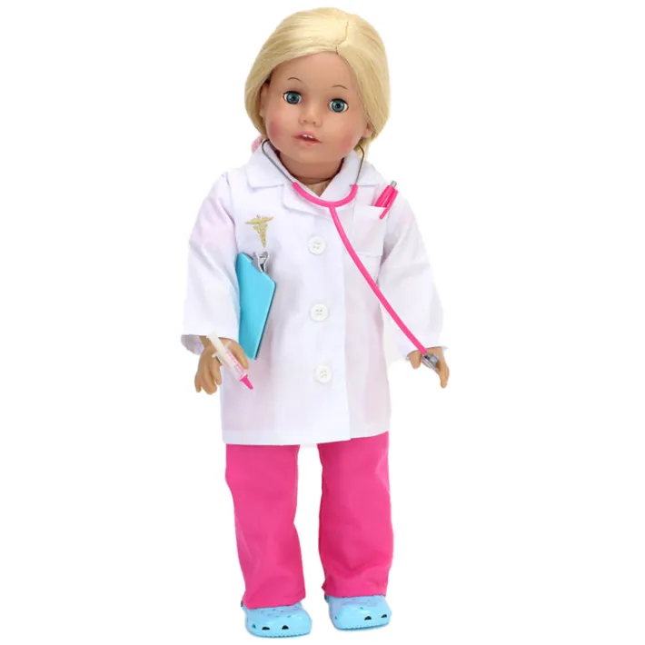 Kids Teamson Sophia's 8-Piece Medical Bag and Accessories Set for 18'' Dolls, Black