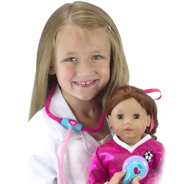Kids Teamson Sophia's 9-Piece Medical Kit with Realistic Devices and for 18" Dolls, Multi -FINAL SALE