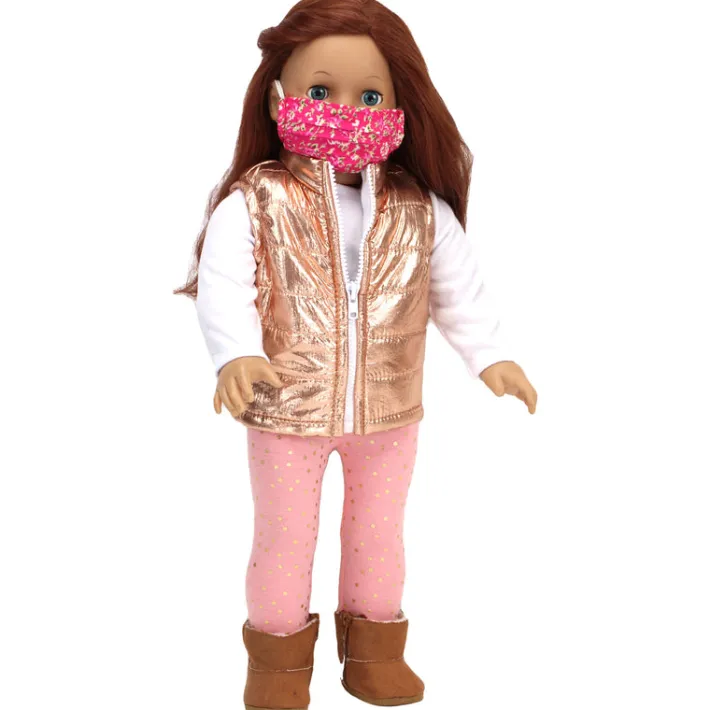 Kids Teamson Sophia's 3-Piece Printed Medical Face Masks for 18" Dolls, Multi- FINAL SALE