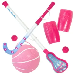 Kids Teamson Sophia's 6-Piece Sports Playset with Lacrosse, Field Hockey, Basketball Equipment for 18" Dolls, Multi- FINAL SALE