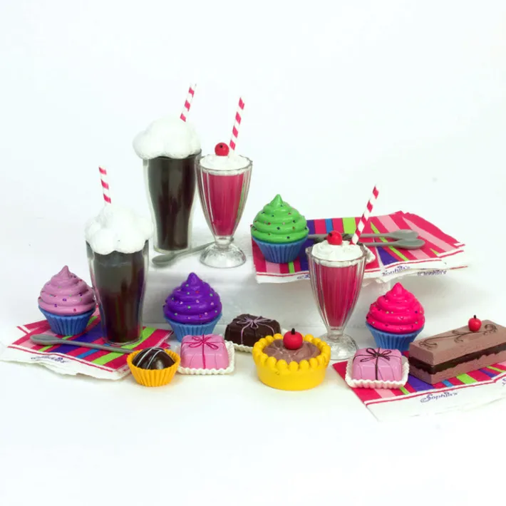 Kids Teamson Sophia’s 27-Piece Sweets & Soda Fountain Accessories Set for 18" Dolls, Multi