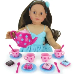 Kids Teamson Sophia's 17-Piece Tea Set with Petit Four Cakes for 18