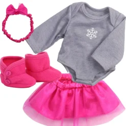Kids Teamson Sophia’s 4-Piece Tee, Tutu, Headband, and Booties for 15