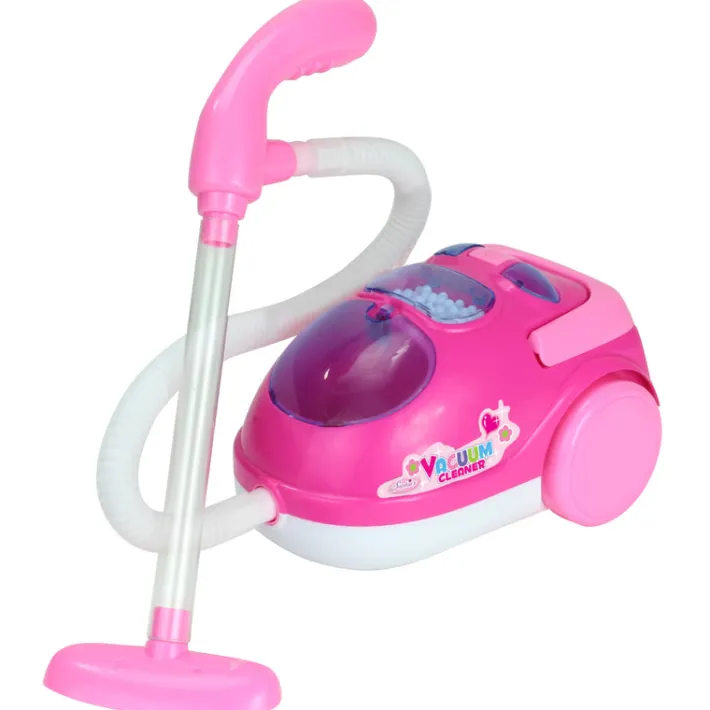Kids Teamson Sophia's 5-Piece Vacuum Cleaner Set with Brooms and Dustpans for 18" Dolls, Pink/Purple