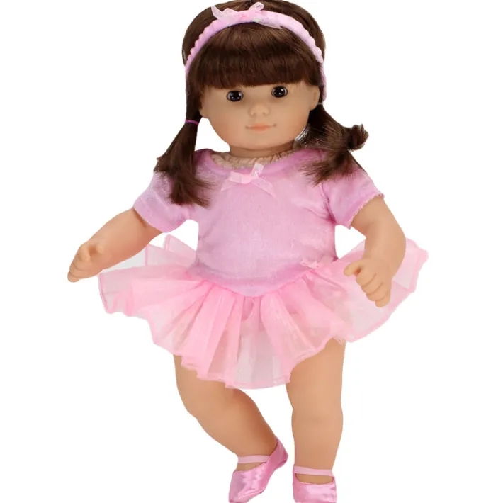 Kids Teamson Sophia's 3-Piece Velvet Ballet Outfit for 15'' Baby Dolls, Light Pink