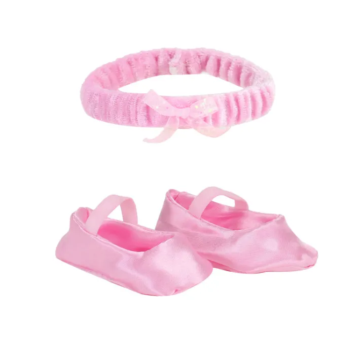 Kids Teamson Sophia's 3-Piece Velvet Ballet Outfit for 15'' Baby Dolls, Light Pink