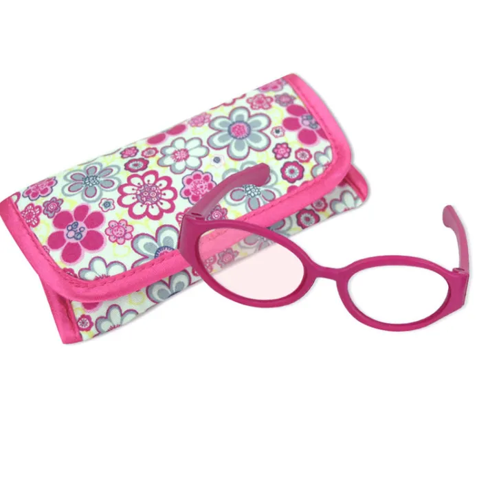 Kids Teamson Sophia’s Pink Doll Eyeglasses with Print Case for 18" Dolls
