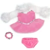 Kids Teamson Sophia's Pink Velvet with White Faux Fur Trim and Mesh Sleeves Ice Skating Costume for 18"Dolls- FINAL SALE